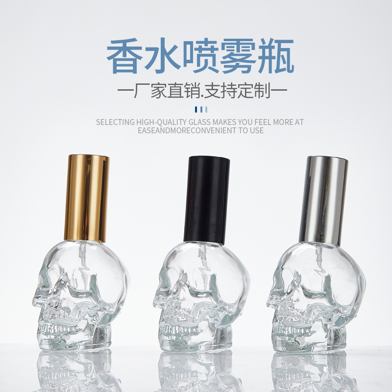 Perfume Fragrance Story - 30/50/100ml Creatieve Glazen Spuitfles met Schedelvorm,