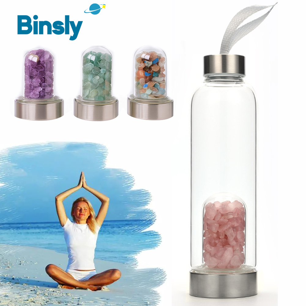 Rose Water Spray - Natuurlijke kristallen glazen waterfles met edelsteen-ei