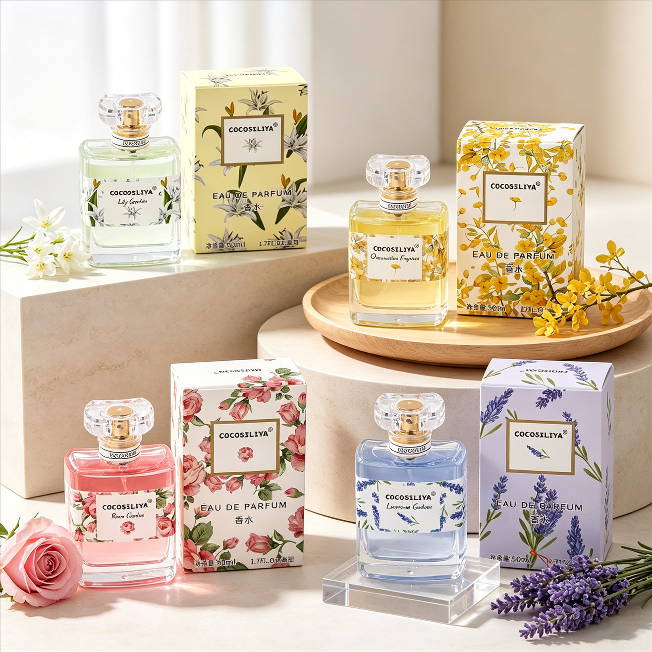 Perfume Floral Fragrance - COCOSILIYA Damesparfum, 1,7 oz X 2-pack,